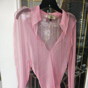 Sheer Pink Blouse by Fendi (Good Condition)
